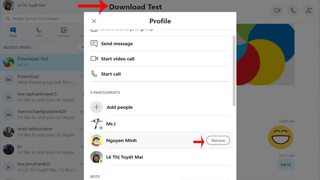 Tạo nhóm học online trên Skype bước 6