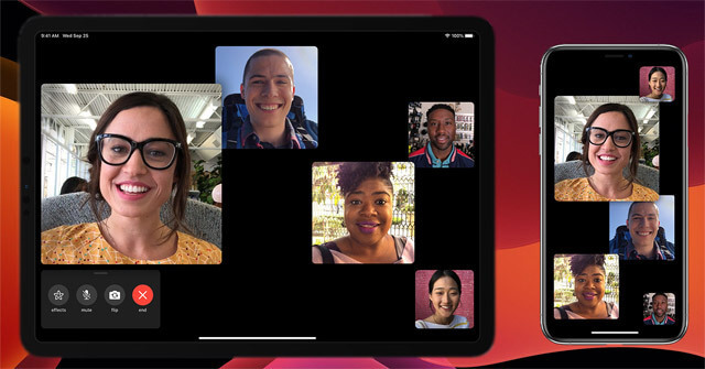 Ứng dụng gọi video nhóm Face time 